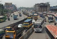 গাজীপুরের দুই মহাসড়কে ১৫ কিলোমিটার যানজট