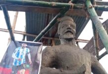 মুকসুদপুরে লাখ টাকা ব্যায়ে মেসির ১৬ ফুট ভাস্কর্য নির্মাণ
