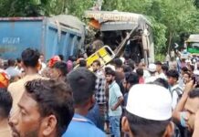 চাঁদপুরে বাস-ট্রাক মুখোমুখি সংঘর্ষে নিহত ৩
