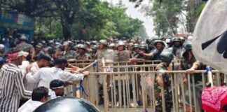 ভারতে ছাত্র আন্দোলনে পুলিশের লাঠিচার্জ, রণক্ষেত্র রাঁচি