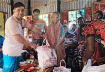 মুকসুদপুরে দুস্থ অসহায় দরিদ্রের মাঝে খাদ্যসামগ্রী বিতরণ