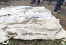 মুকসুদপুরে নিয়ন্ত্রণ হারিয়ে যাত্রীবাহী বাস খাদে পড়ে ৩জন নিহত, আহত ১৭